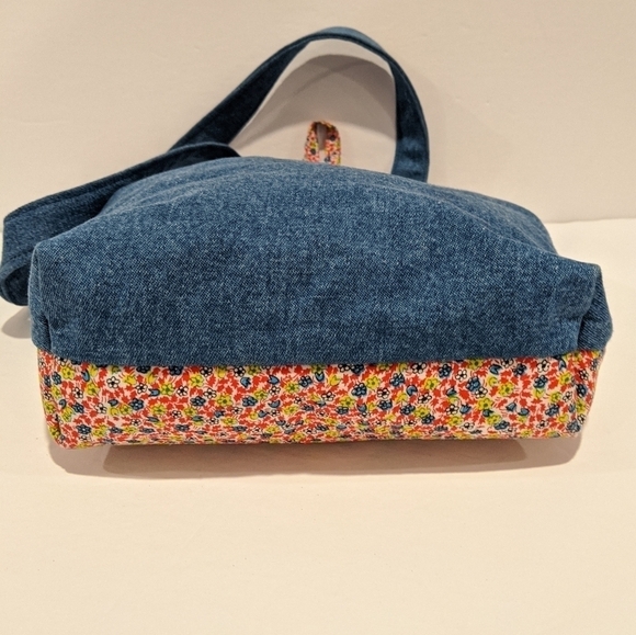 2/$20 denim floral shoulder bag - Picture 6 of 9